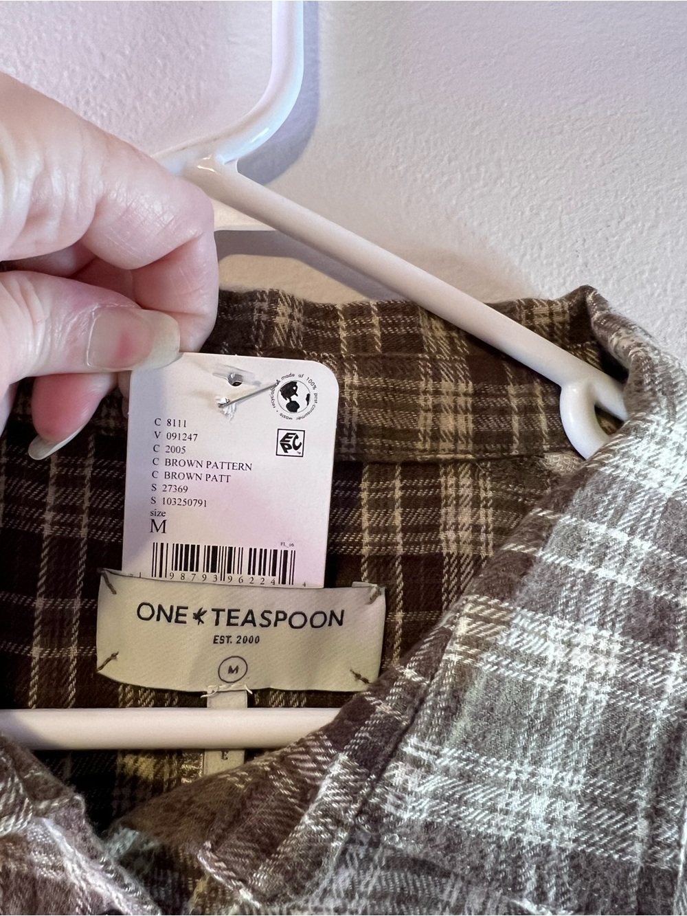 One Teaspoon Rodeo Rust Patchwork Flannel in Brown Pattern - Picture 9 of 14